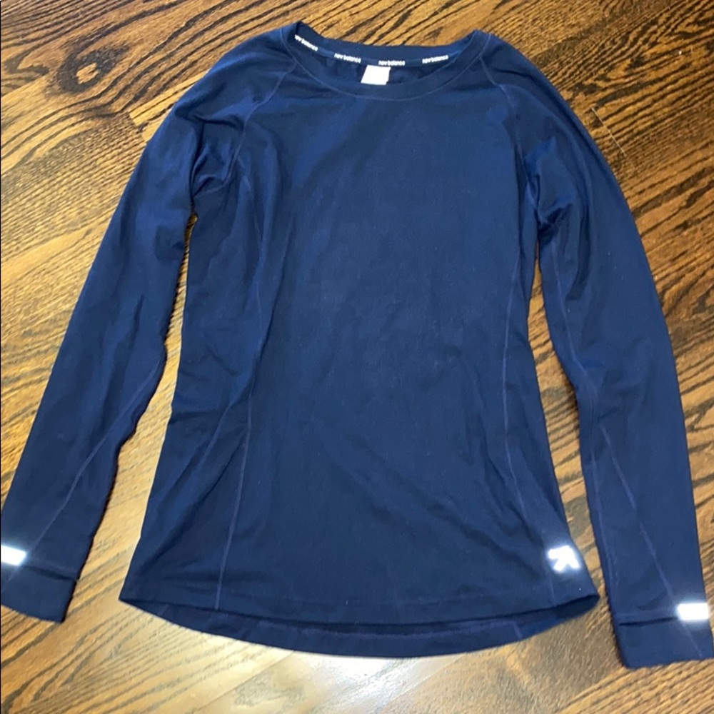 New balance navy long sleeve shirt